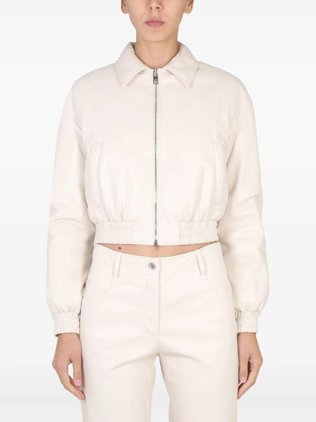  Msgm Zip-up Bomber Jacket - Neutrals 