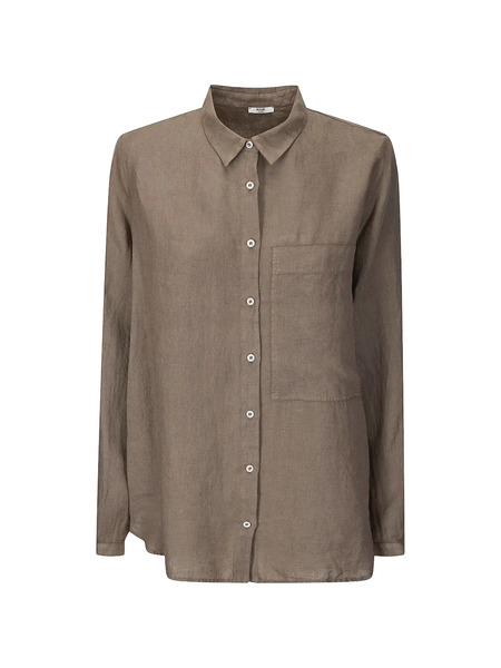  M.s.m. Chest-pocket Linen Shirt - Brown 
