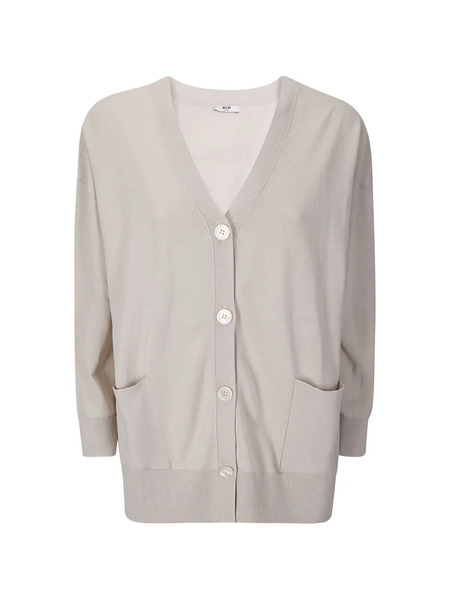  M.s.m. V-neck Buttoned Cardigan - Neutrals 