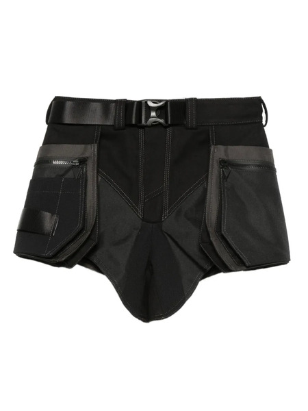  Mugler Belted Shorts - Black 