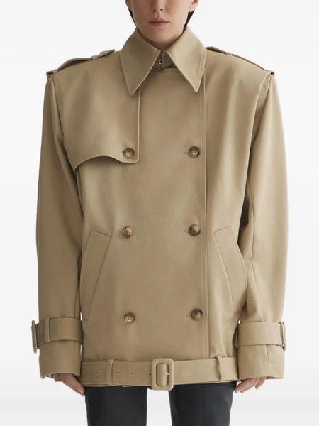  Mugler Buckle Double-breasted Jacket - Neutrals 