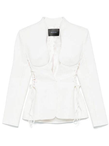  Mugler Laced-up Jacket - White 