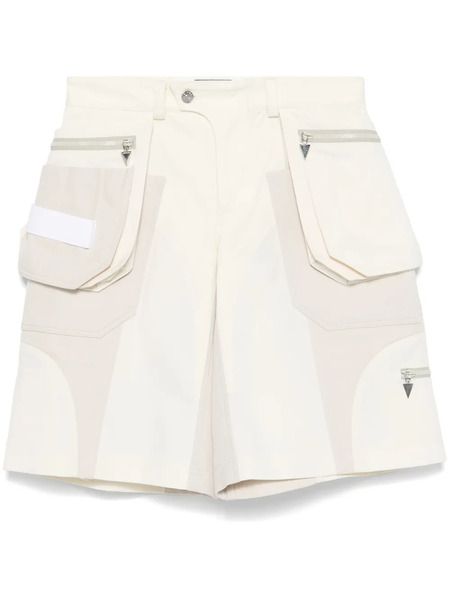  Mugler Panelled-design Cargo Shorts - Neutrals 