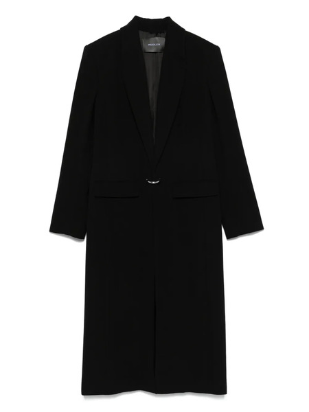  Mugler Single-breasted Ring-fastening Coat - Black 