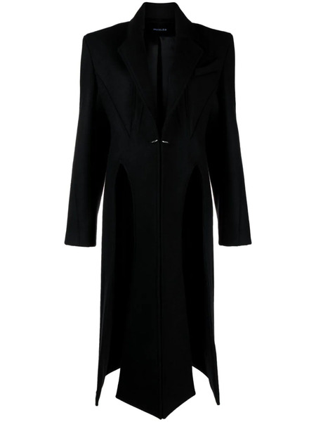 Mugler Single-breasted Wool Coat - Black 