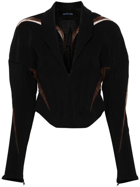  Mugler Spiral Illusion Jacket - Black 
