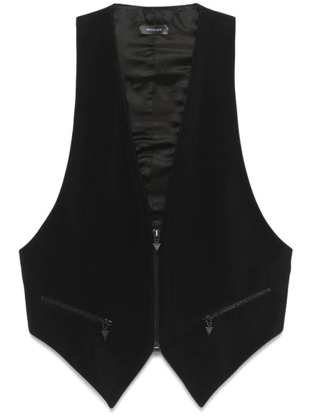  Mugler Tailored Vest - Black 