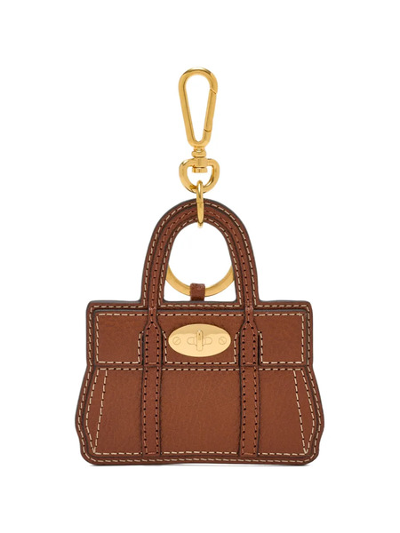  Mulberry Bayswater Top Handle Leather Keyring - Brown 