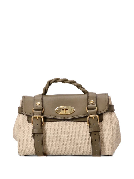  Mulberry Mini Alexa Woven Texture Top-handle Bag - Neutrals 