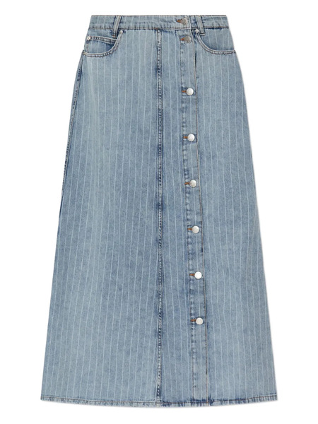  Munthe Button-down Denim Skirt - Blue 