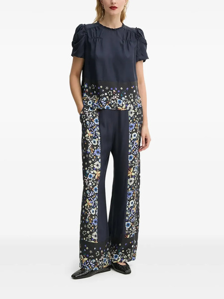  Munthe Floral-print Panel Blouse - Blue 