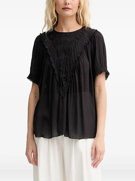  Munthe Perilla Ruffled Top - Black 