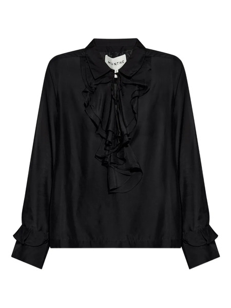  Munthe Ruffled-cuff Blouse - Black 