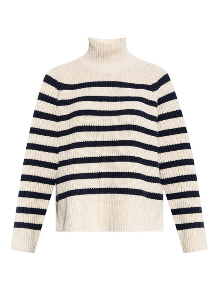  Munthe Striped Turtleneck Sweater - Neutrals 