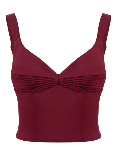  Murmur Haze Ruched Strap Top - Red 