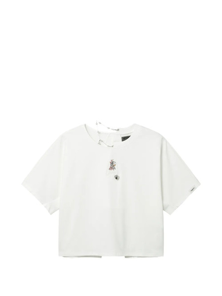  Musium Div. Appliqué Boxy T-shirt - White 