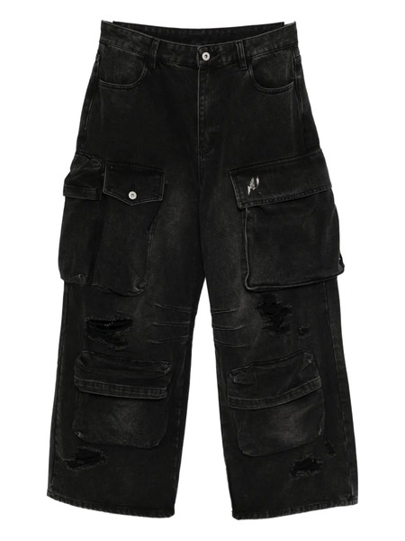  Musium Div. Cargo Distressed Jeans - Black 