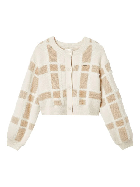  Musium Div. Check-pattern Cardigan - White 
