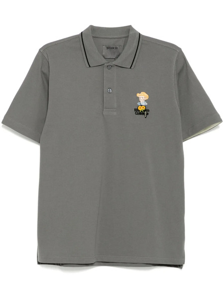  Musium Div. Embroidered Polo Shirt - Grey 