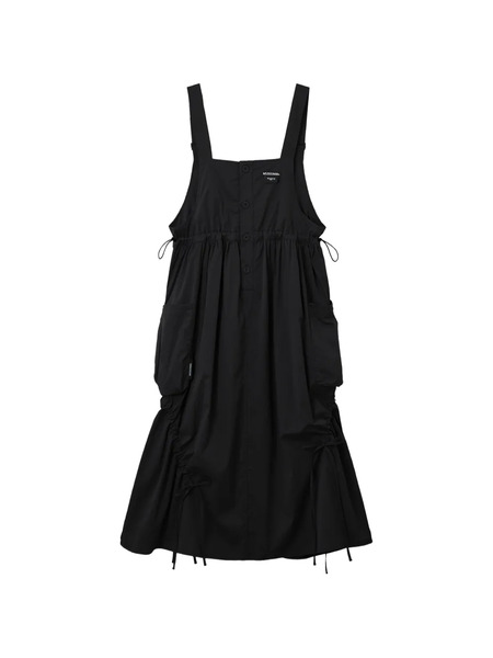  Musium Div. Gathered Pinafore Dress - Black 