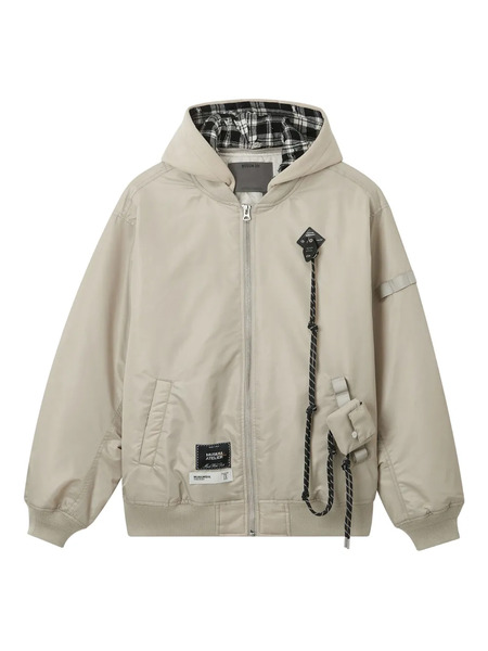  Musium Div. Hooded Zip Jacket - Neutrals 