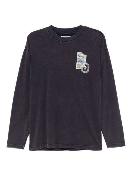  Musium Div. Logo-embroidered T-shirt - Purple 