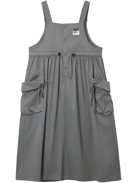  Musium Div. Logo-patch Midi Dress - Grey 