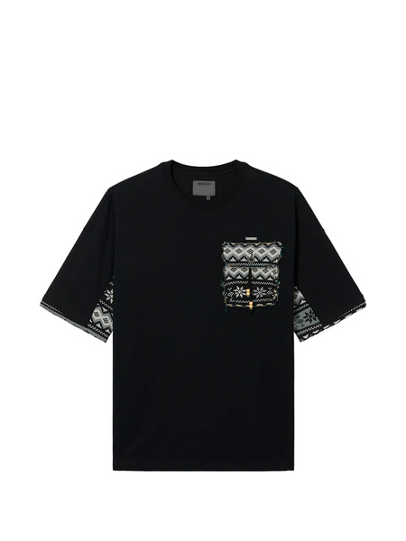  Musium Div. Patterned Pocket Cotton T-shirt - Black 