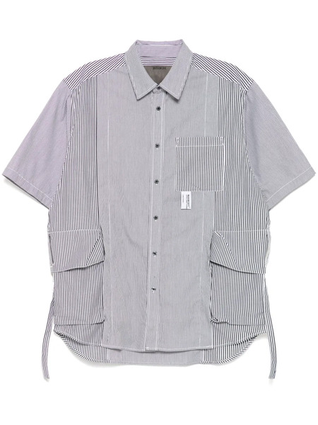  Musium Div. Striped Shirt - Black 
