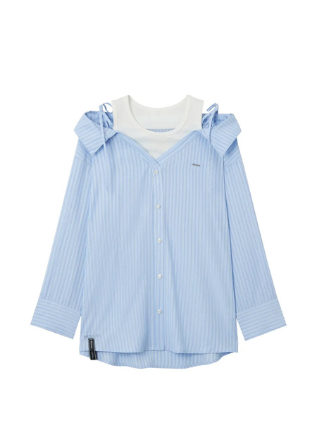  Musium Div. Striped Tie-straps Top - Blue 