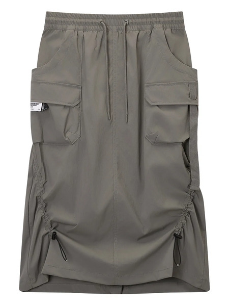  Musium Div. Utility-pocket Midi Skirt - Grey 