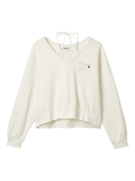  Musium Div. V-neck Embroidered Top - White 