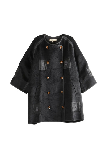  Mutedance Double-breasted Coat - Black 