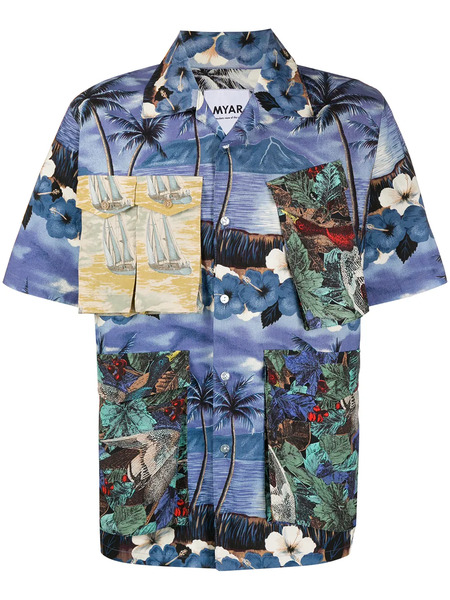  Myar Graphic-print Shirt - Blue 