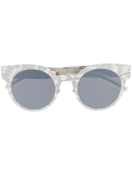  Mykita Python-print Wayfarer Sunglasses - Silver 