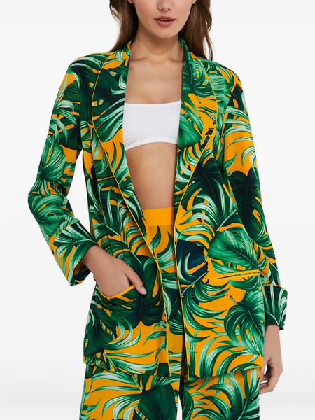  Mystique Leaf-print Blazer - Green 