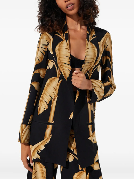  Mystique Leaf-print Jacket - Black 