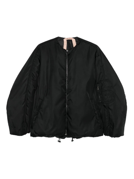  Nº21 Balloon-shape Zip-front Bomber Jacket - Black 