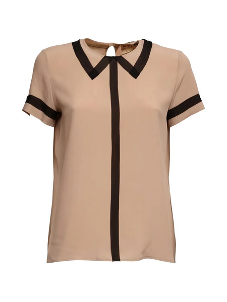  Nº21 Black-trims Blouse - Neutrals 
