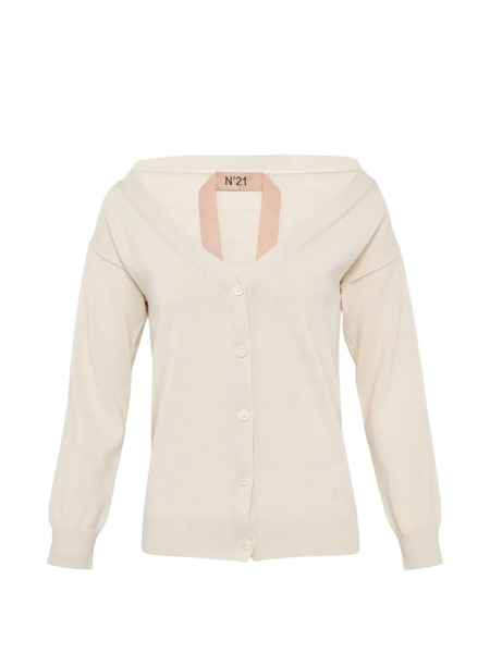  Nº21 Buttoned Cardigan - Neutrals 