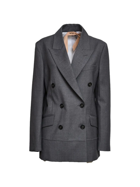  Nº21 Double-breasted Blazer - Grey 