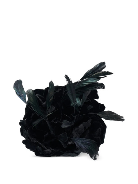  Nº21 Feather Flower Brooch - Black 