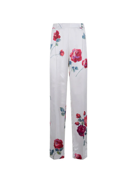  Nº21 Floral Trousers - White 
