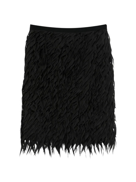  Nº21 Fringe-embellished Midi Skirt - Black 