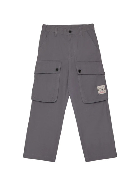  Nº21 Kids Button Cargo Trousers - Grey 