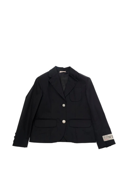 Nº21 Kids Button Single-breasted Jacket - Black 
