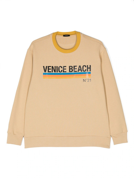  Nº21 Kids Graphic-print Sweatshirt - Neutrals 