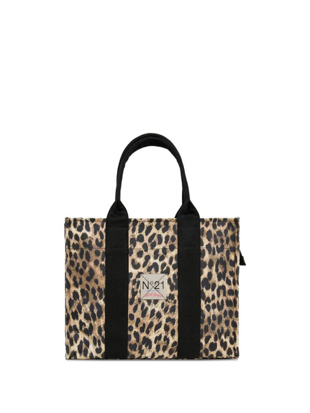  Nº21 Kids Leopard-print Top-handle Tote Bag - Neutrals 