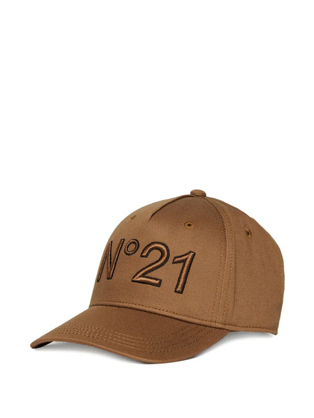  Nº21 Kids Logo-embroidered Baseball Cap - Brown 