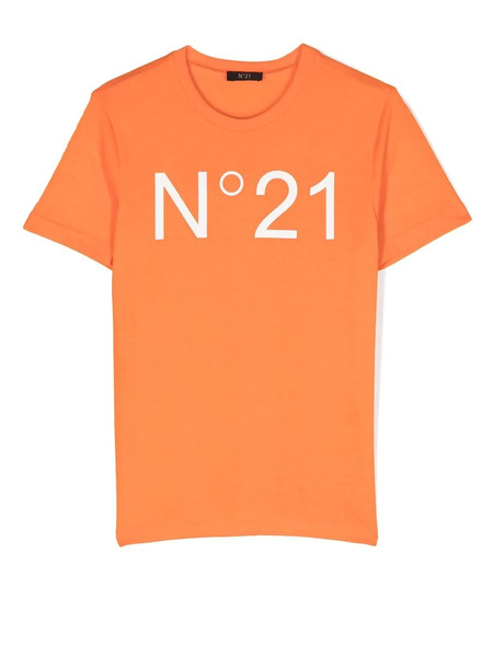  Nº21 Kids Logo-print T-shirt - Orange 